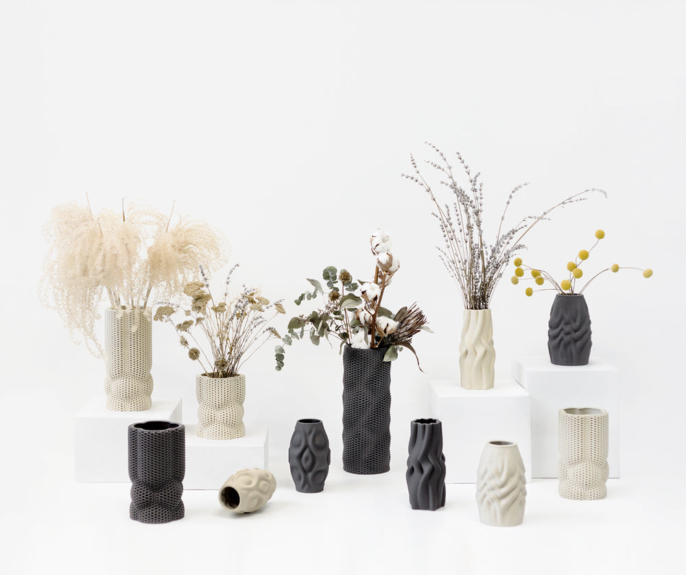 3D Printed Ceramic Vases Collection