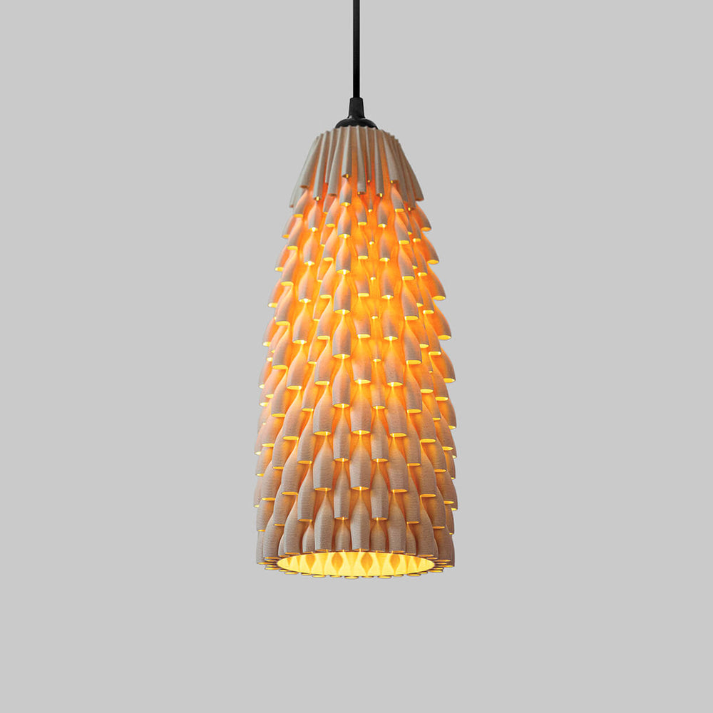 
                  
                    3d Printed Lampshade Armadillo Ebony size Medium, light turned on. Made from composite material: birch wood fibers and PLA, a renewable compound made of corn
                  
                