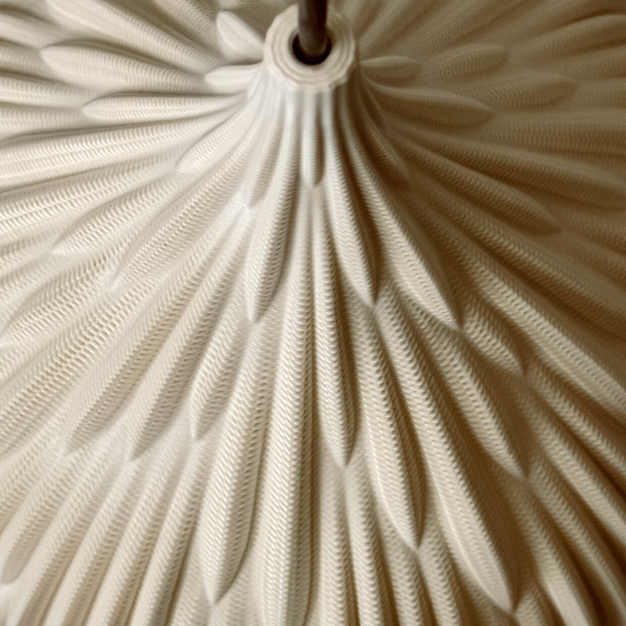 
                  
                    Detail of Flax 3D Printed Lamp Lights turned Off. Made from biodegradable composite material with flax fibers
                  
                