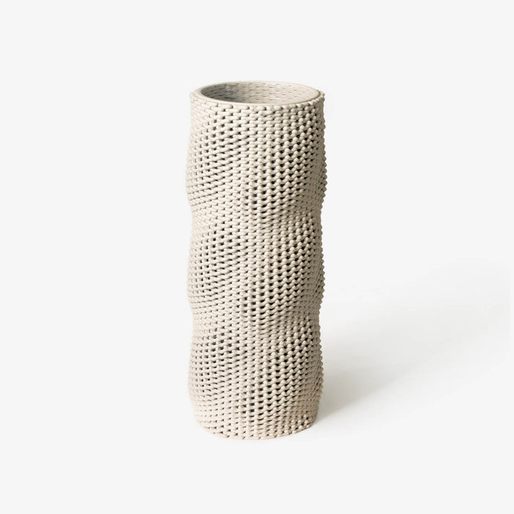 
                  
                    Kilim 3D Printed Ceramic Vase by Drag And Drop Studio on a white background, without flowers
                  
                